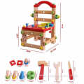 Wooden 100 stool screw nut aircraft puzzle toy